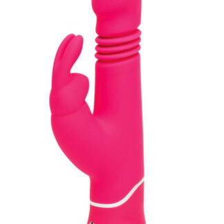 Happy Rabbit Thrusting Realistic Rabbit Vibrator - Pink