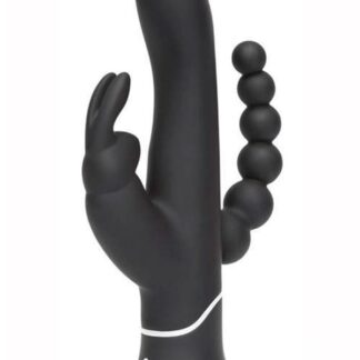 Happy Rabbit Triple Curve Rechargeable Rabbit Vibrator - Black