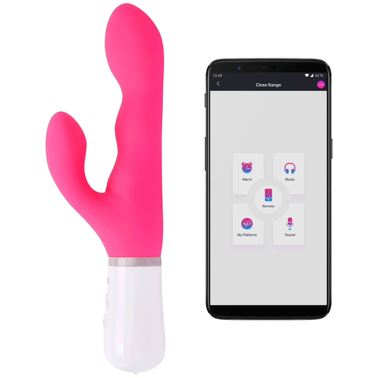 Lovense Nora Rabbit Vibrator App Board - Rose
